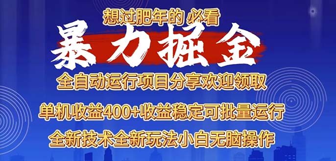 （13675期）2025暴力掘金项目，想过肥年必看！_天恒副业网