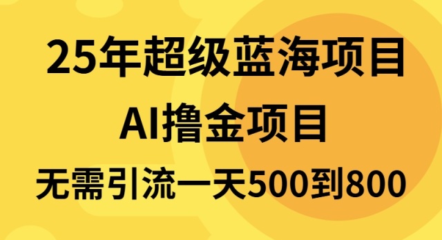 （13746期）25年超级蓝海项目一天800+，半搬砖项目，不需要引流_天恒副业网