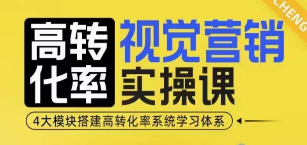 高转化率·视觉营销实操课,4大模块搭建高转化率系统学习体系_天恒副业网