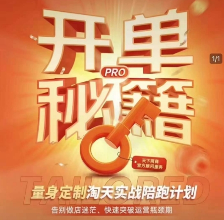 淘宝开单秘籍PRO,量身定制淘天实战陪跑计划,告别做店迷茫、快速突破运营瓶颈期_天恒副业网