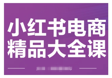 小红书电商精品大全课，快速掌握小红书运营技巧，实现精准引流与爆单目标，轻松玩转小红书电商_天恒副业网