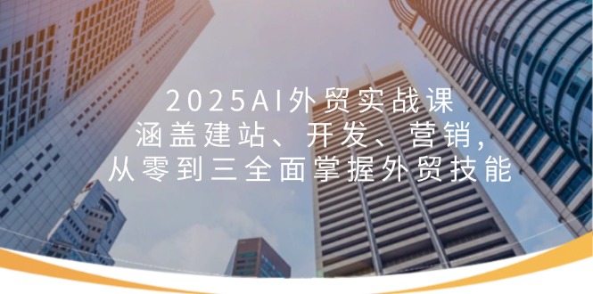 （14135期）2025AI外贸实战课：涵盖建站、开发、营销,从零到三全面掌握外贸技能_天恒副业网