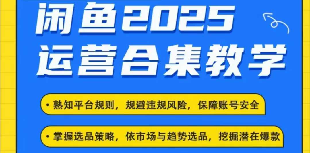 2025闲鱼电商运营全集，2025最新咸鱼玩法_天恒副业网