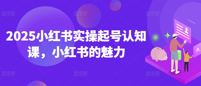 2025小红书实操起号认知课，小红书的魅力_天恒副业网
