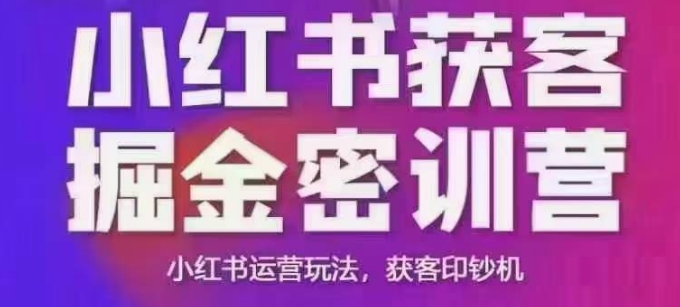 小红书获客掘金线下课，录音+ppt照片，小红书运营玩法，获客印钞机_天恒副业网