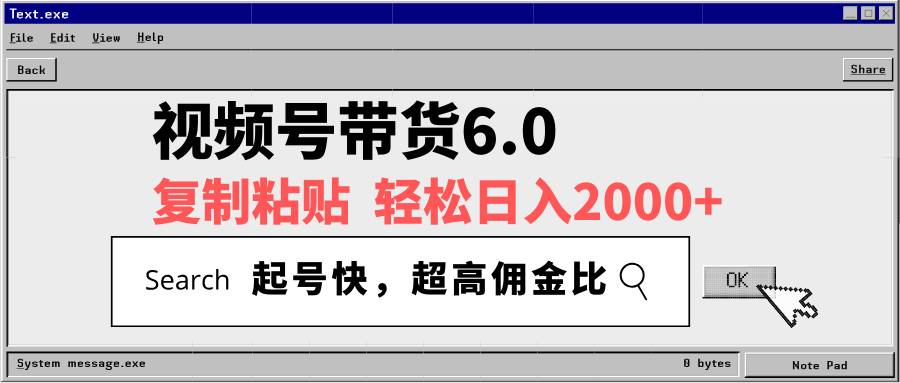 （14325期）视频号带货6.0，轻松日入2000+，起号快，复制粘贴即可，超高佣金比_天恒副业网