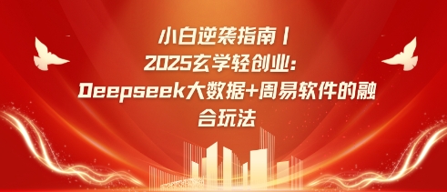 小白逆袭指南,2025玄学轻创业:Deepseek大数据+周易算法的融合玩法_天恒副业网