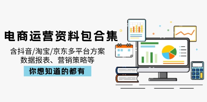 电商运营资料包合集，含抖音/淘宝/京东多平台方案，数据报表、营销策略等_天恒副业网