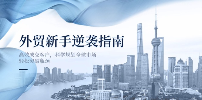 （14201期）外贸新手逆袭指南：高效成交客户，科学规划全球市场，轻松突破瓶颈_天恒副业网