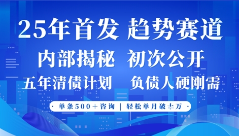 2025年首次公开,真正的事业型赛道,客咨不断,单月轻松破W_天恒副业网