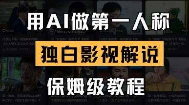 用AI做第一人称独白影视解说,手把手教学,保姆级教程_天恒副业网