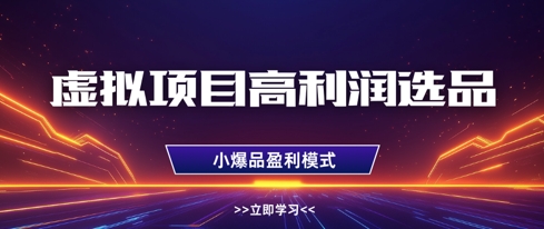 虚拟项目高利润选品方法，做好单店利润1W+，可多店倍增利润_天恒副业网