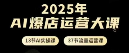 2025年AI爆店运营大课,13节AI实操课+37节流量运营课_天恒副业网