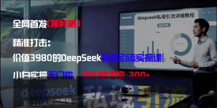 精准打击:价值3980的DeepSeek私域引流实操课,小白实操无门槛,日引精准粉300+_天恒副业网