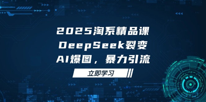 2025 淘系精品课，DeepSeek 裂变，AI 爆图，暴力引流_天恒副业网