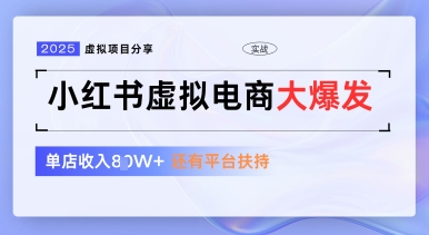 小红书虚拟电商项目,平台大力免费流量扶持,低门槛1拖3玩法_天恒副业网