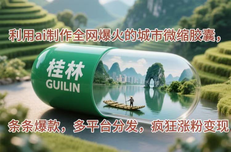 （14704期）利用ai制作全网爆火的城市微缩胶囊，条条爆款，多平台分发，疯狂涨粉变现_天恒副业网