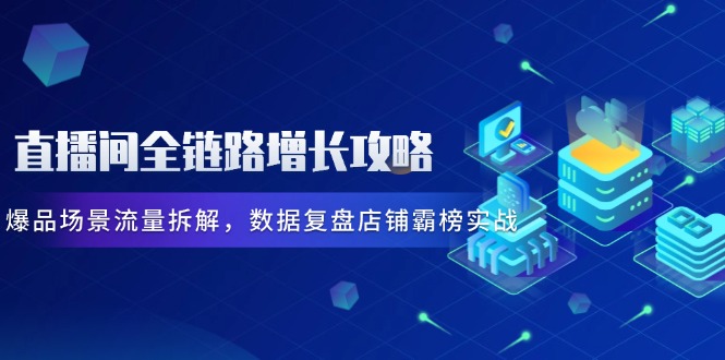 (14721期)直播间全链路增长攻略,爆品场景流量拆解,数据复盘店铺霸榜实战_天恒副业网