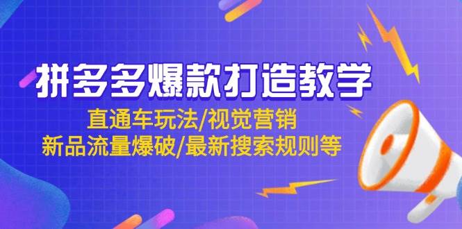 拼多多爆款打造教学:直通车玩法/视觉营销/新品流量爆破/最新搜索规则等_天恒副业网