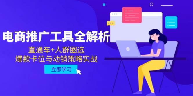 电商推广工具全解析，直通车+人群圈选，爆款卡位与动销策略实战_天恒副业网