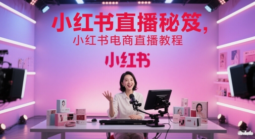 小红书直播秘笈,小红书电商直播教程_天恒副业网