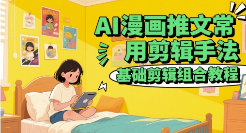 AI漫画推文常用剪辑手法,基础剪辑组合教程_天恒副业网