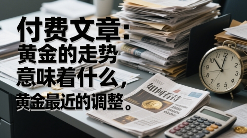 付费文章：黄金的走势意味着什么，如何看待黄金最近的调整_天恒副业网