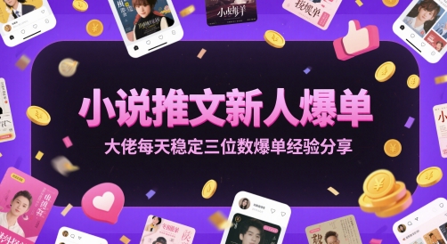 小说推文新人爆单大佬每天稳定三位数爆单经验分享_天恒副业网
