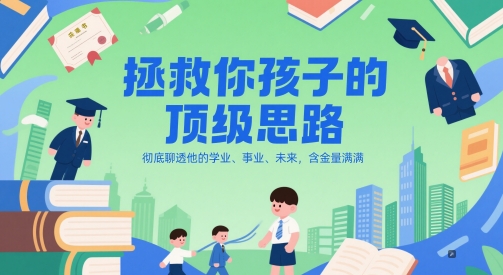 付费文章:拯救你孩子的顶级思路,彻底聊透他的学业、事业、未来,含金量满满_天恒副业网