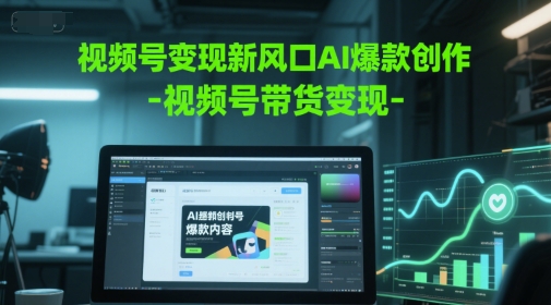 视频号变现新风口AI爆款创作-视频号带货变现_天恒副业网