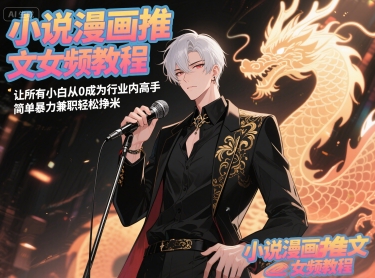 小说漫画推文女频教程，让所有小白从0成为行业内高手，简单暴力兼职轻松挣米_天恒副业网