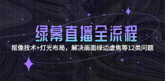 绿幕直播全流程:抠像技术+灯光布局,解决画面绿边虚焦等12类问题_天恒副业网