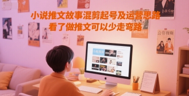 小说推文故事混剪起号及运营思路,看了做推文可以少走弯路_天恒副业网