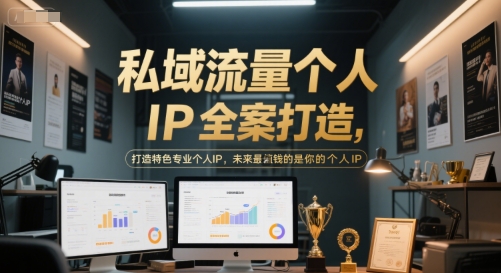私域流量个人IP全案打造，打造特色专业个人IP，未来最值钱的是你的个人IP_天恒副业网