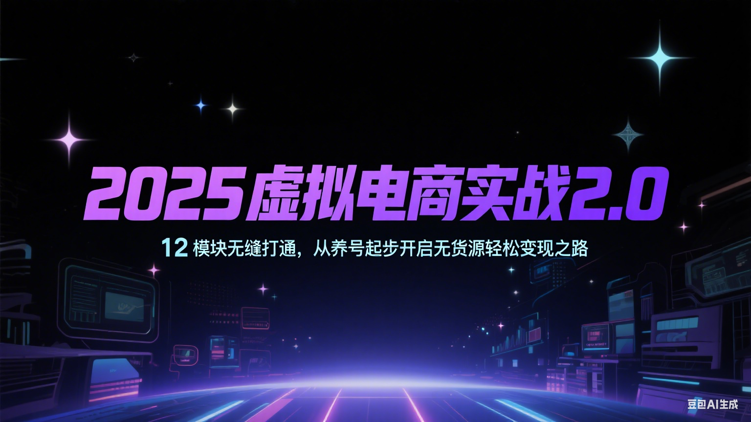 2025虚拟电商实战2.0，12模块无缝打通，从养号起步开启无货源轻松变现之路_天恒副业网