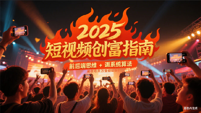 2025短视频创富指南,前后端思维+系统算法,教你月入过万变现路径_天恒副业网