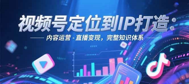 视频号定位到IP打造:账号搭建-内容运营-直播变现,完整知识体系_天恒副业网