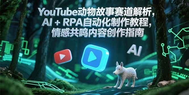 YouTube动物故事赛道解析,AI+RPA自动化制作教程,情感共鸣内容创作指南_天恒副业网