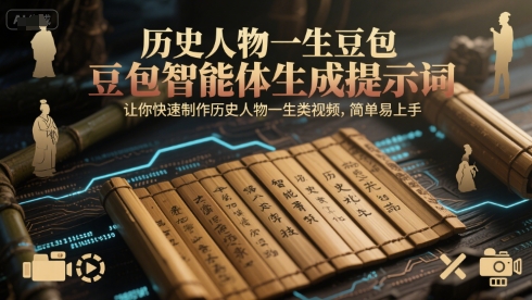 历史人物一生豆包智能体生成提示词,让你快速制作历史人物一生类视频,简单易上手_天恒副业网