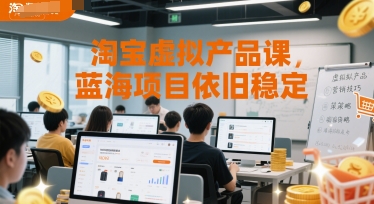 淘宝虚拟产品课,蓝海项目依旧稳定_天恒副业网