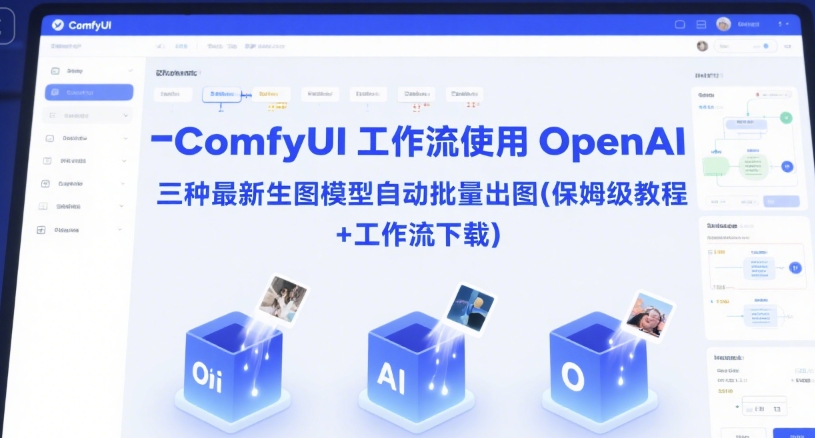 ComfyUI工作流使用OpenAI三种最新生图模型自动批量出图(保姆级教程+工作流下载)_天恒副业网