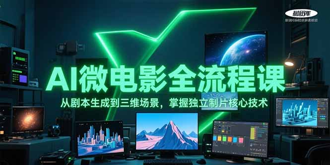 (15195期)AI微电影全流程课,从剧本生成到三维场景,掌握独立制片核心技术_天恒副业网