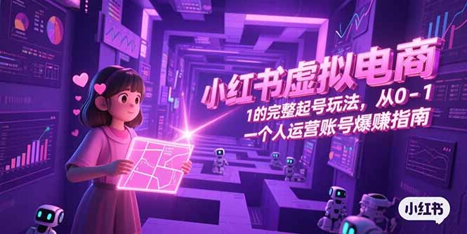 （15230期）小红书虚拟电商，从0-1的完整起号玩法，一个人运营账号爆赚指南_天恒副业网