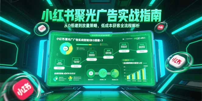 （15248期）小红书聚光广告实战指南，从0搭建到放量策略，低成本获客全流程解析_天恒副业网