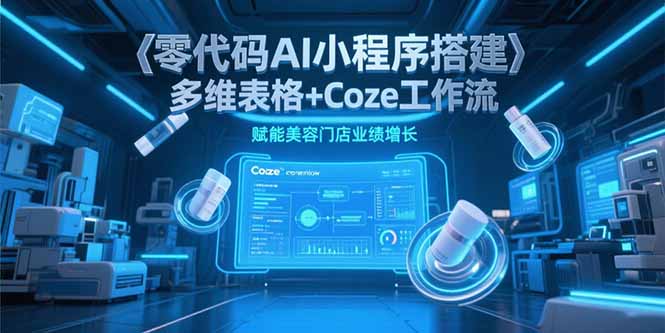 (15239期)零代码AI小程序搭建,多维表格+Coze工作流,赋能美容门店业绩增长_天恒副业网