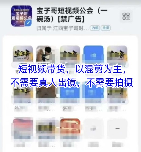 宝子哥头部团队短视频带货，以混剪为主，不需要真人出镜，不需要拍摄【更新6月】_天恒副业网