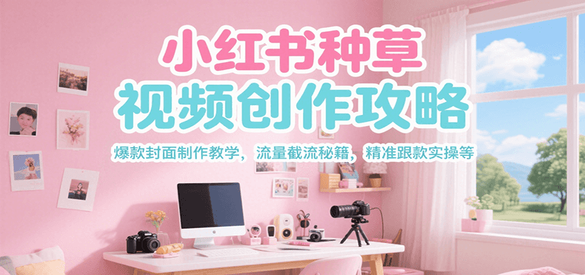 小红书种草视频创作攻略，爆款封面制作教学，流量截流秘籍，精准跟款实操等_天恒副业网