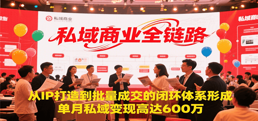 私域商业全链路,从IP打造到批量成交的闭环体系形成,单月私域变现600万_天恒副业网