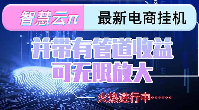 （15314期）智慧云π电脑挂机单机每天收益300—500+并带有团队管道收益可无限放大_天恒副业网