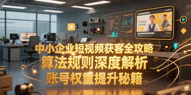 (15326期)中小企业短视频获客全攻略,算法规则深度解析,账号权重提升秘籍_天恒副业网